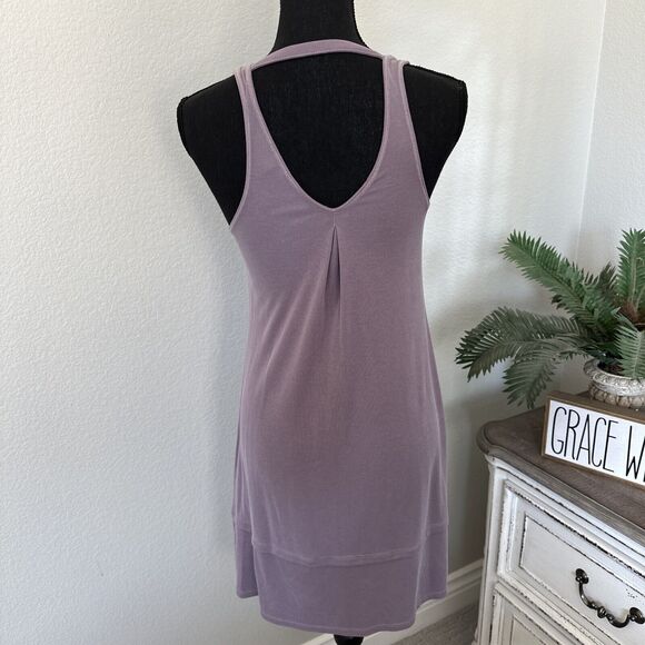 Splendid Dress Size X-Small XS Purple Ribbed Jersey Midi Sleeveless Solid - Picture 5 of 11